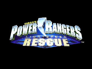 Power Rangers Lightspeed Rescue title screen for Nintendo 64